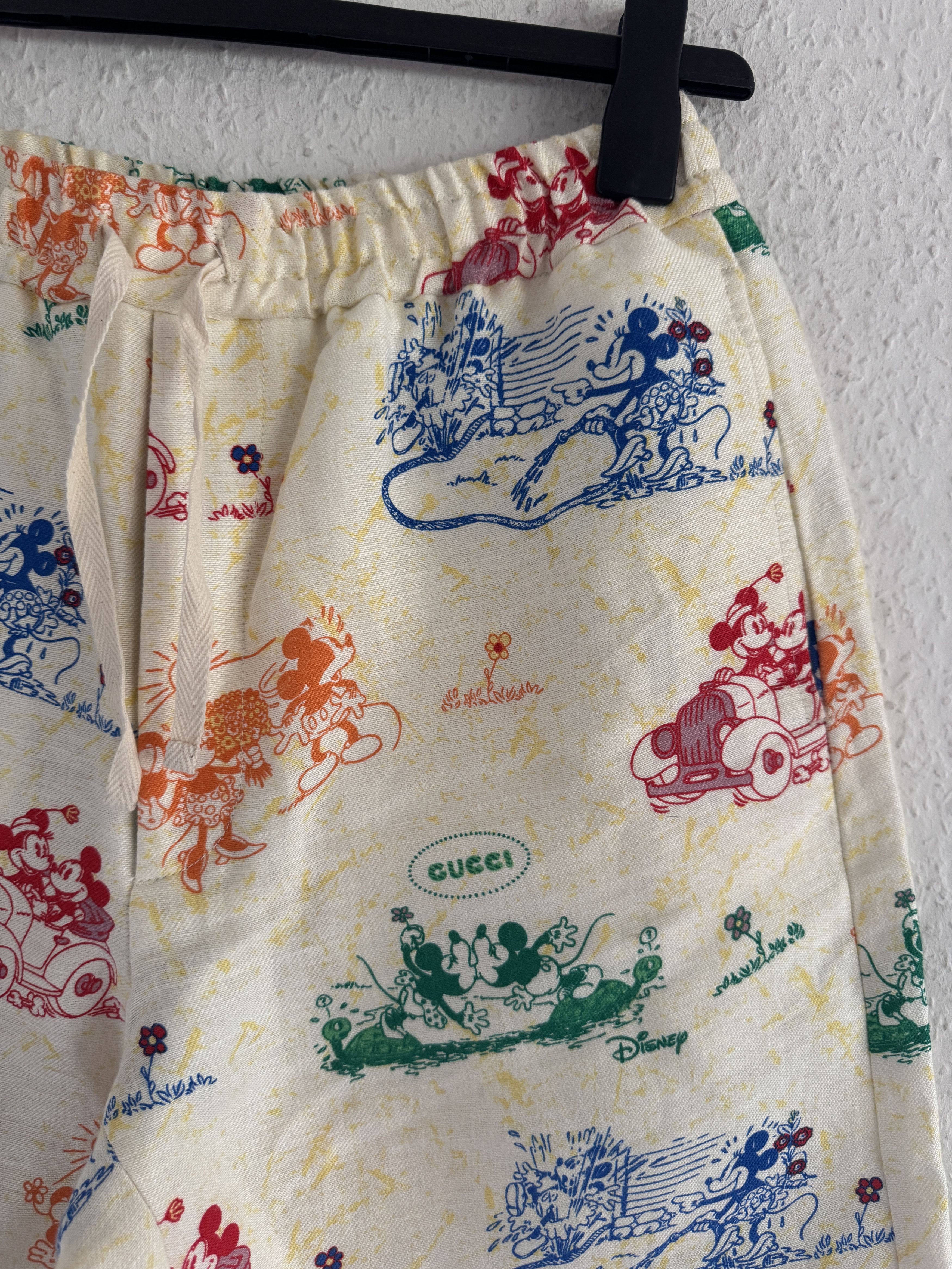 Disney × Gucci Linen Mickey Shorts Size US 30 / EU 46 - 4 Thumbnail