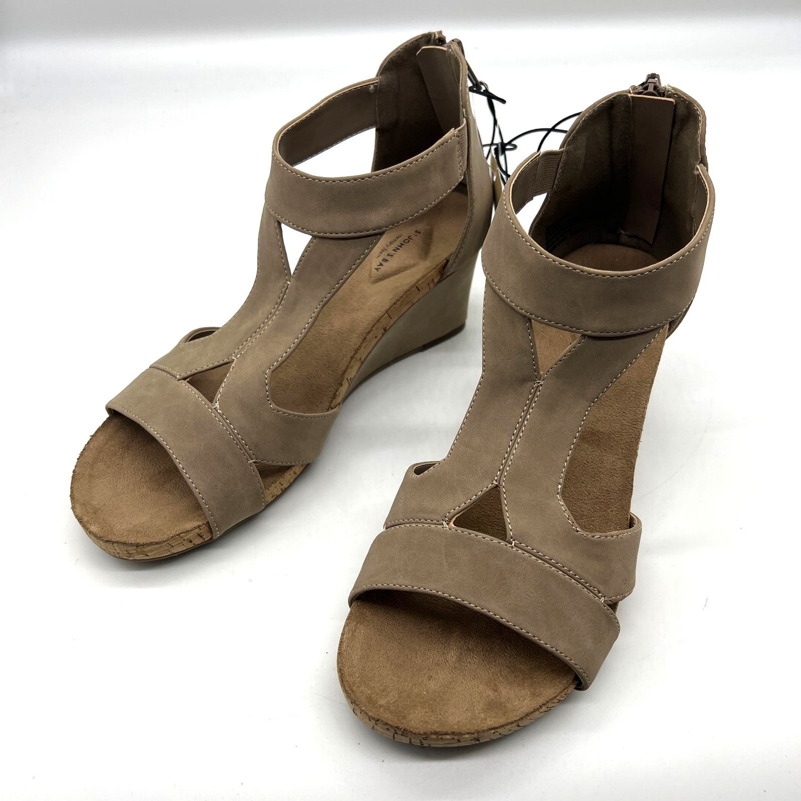 Other St. John's Bay Womens Taz Wedge Sandals Brown Porchini Size US 10 / IT 40 - 1 Thumbnail