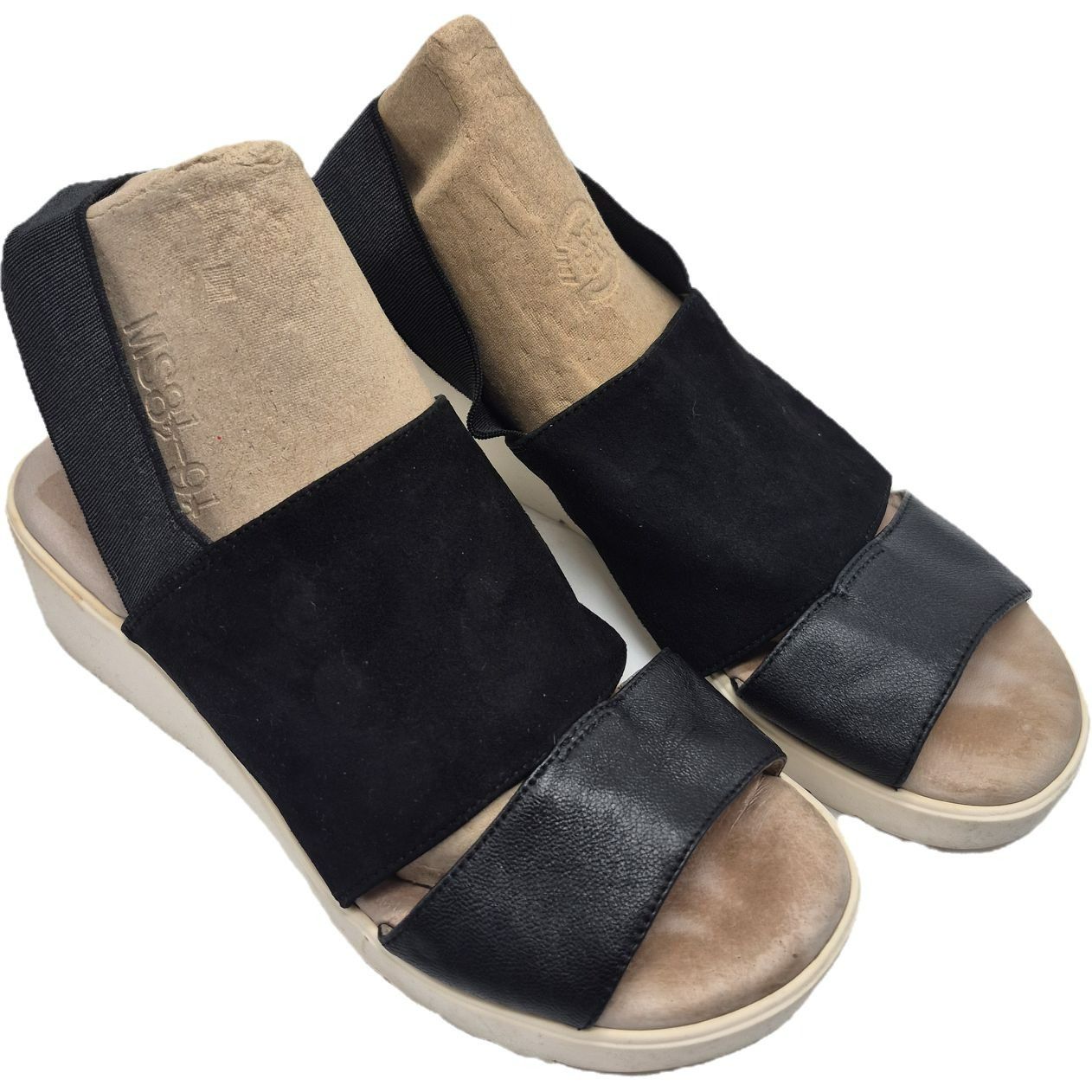 Johnston & Murphy Johnston & Murphy Cassandra Platform Sandals Black Suede 6.5 Size US 6.5 / IT 36.5 - 1 Thumbnail