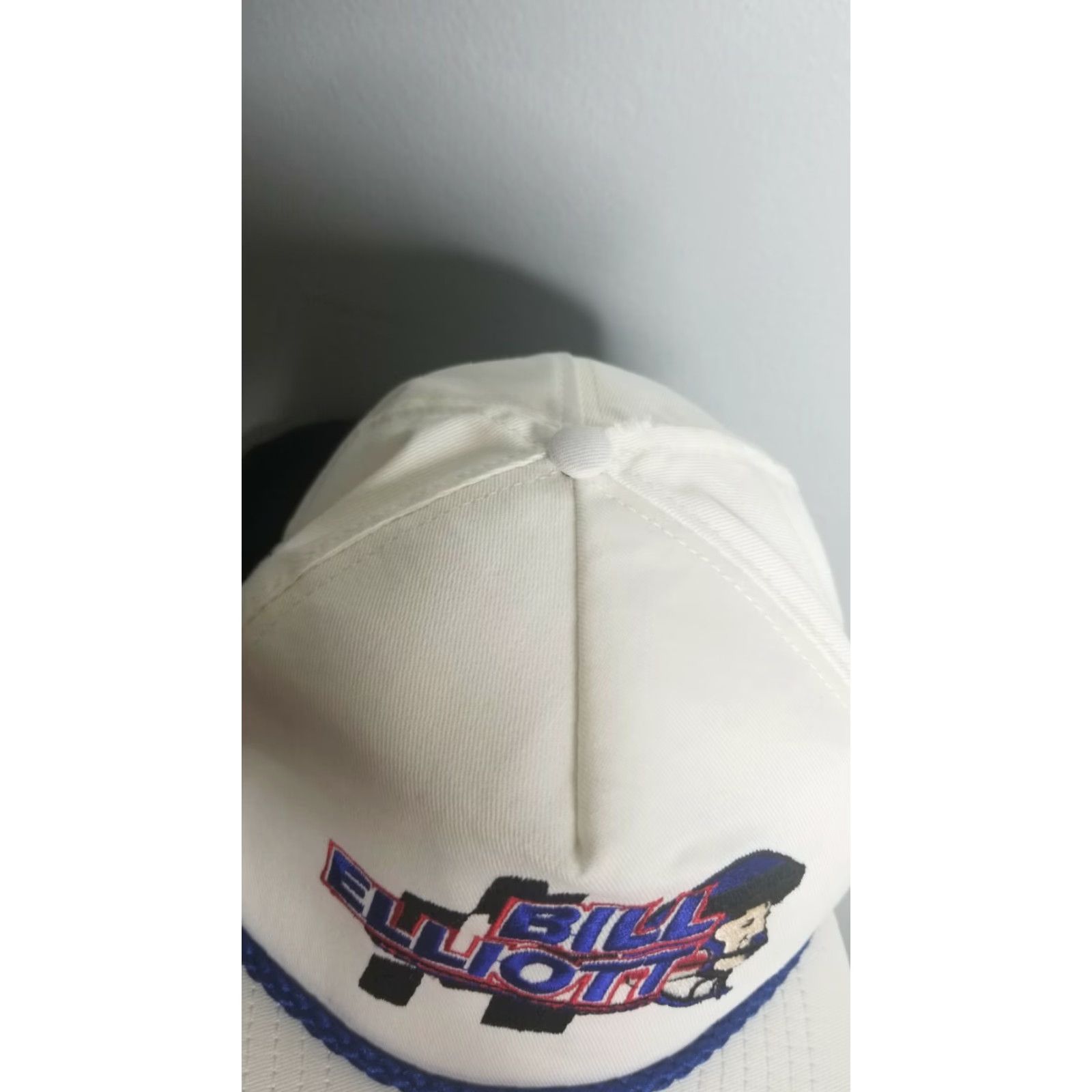 NASCAR Vintage 80s Bill Elliott Trucker Hat Snapback NASCAR Racing Dad Cap White Adjustable Cotton Men Hat Brand SKM Size ONE SIZE - 3 Thumbnail