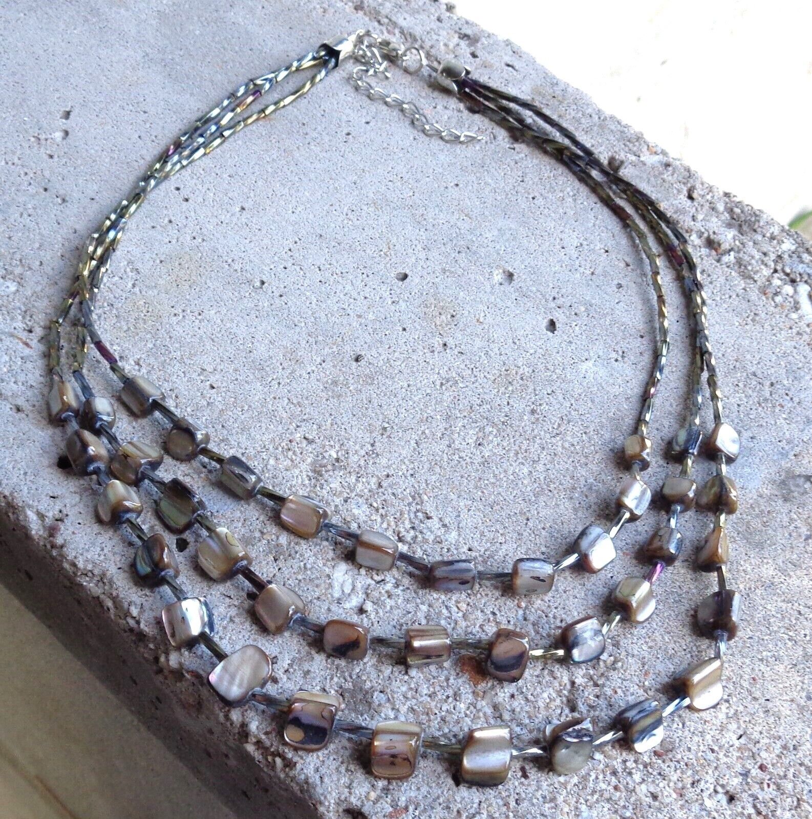 Other MOP Mother Of Pearl Shell Nugget Bead Layered Necklace Size ONE SIZE - 4 Thumbnail