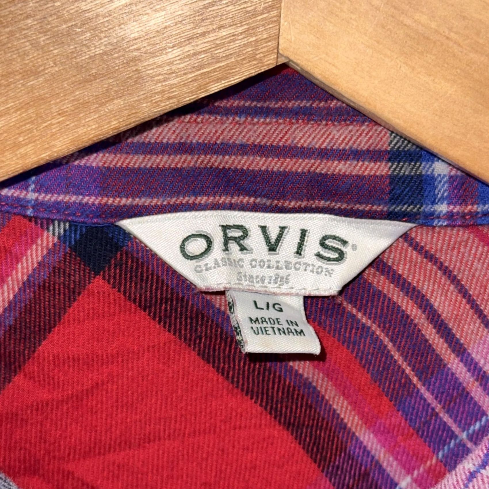 Orvis Orvis Shirt Womens Large Red Plaid Button-Down Long Sleeve Classic Collection Size L / US 10 / IT 46 - 4 Thumbnail
