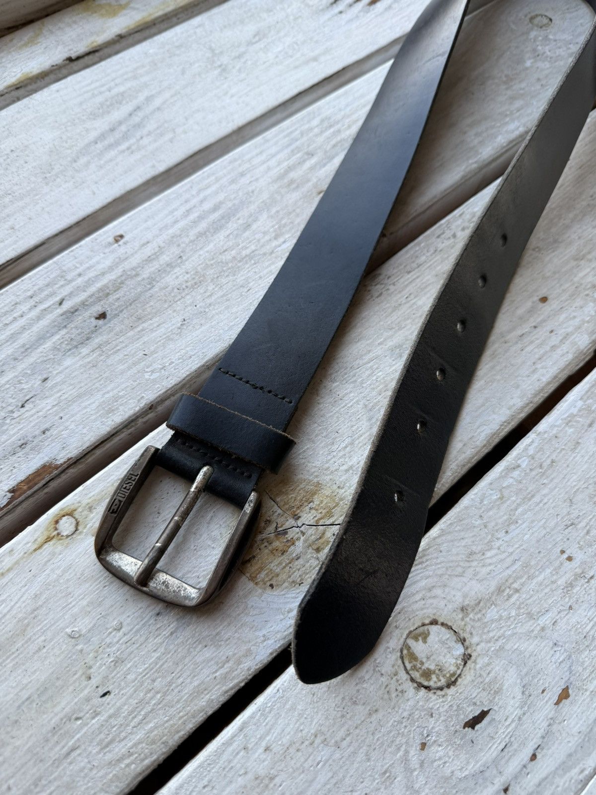 Diesel × Vintage Vintage DIESEL COWBOY metal logo Leather Belt Avant Garde Size ONE SIZE - 3 Thumbnail