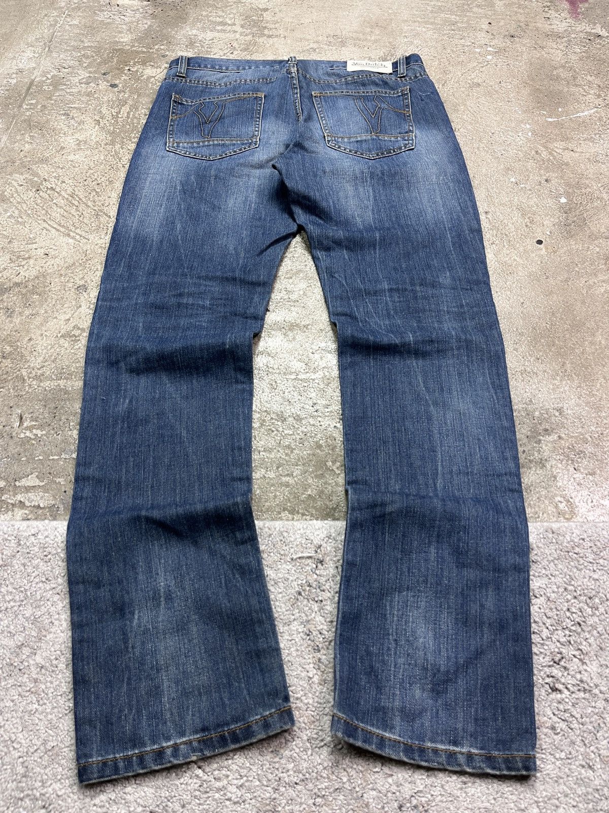 Christian Audigier 2000s VON DUTCH FADED DENIM PANTS - LOT № 3152 Size US 32 / EU 48 - 3 Thumbnail