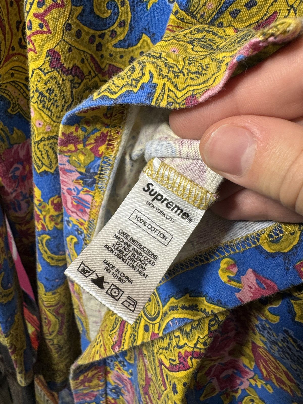 Supreme Supreme Floral Paisley Zip Polo Long Sleeve Size US M / EU 48-50 / 2 - 6 Thumbnail