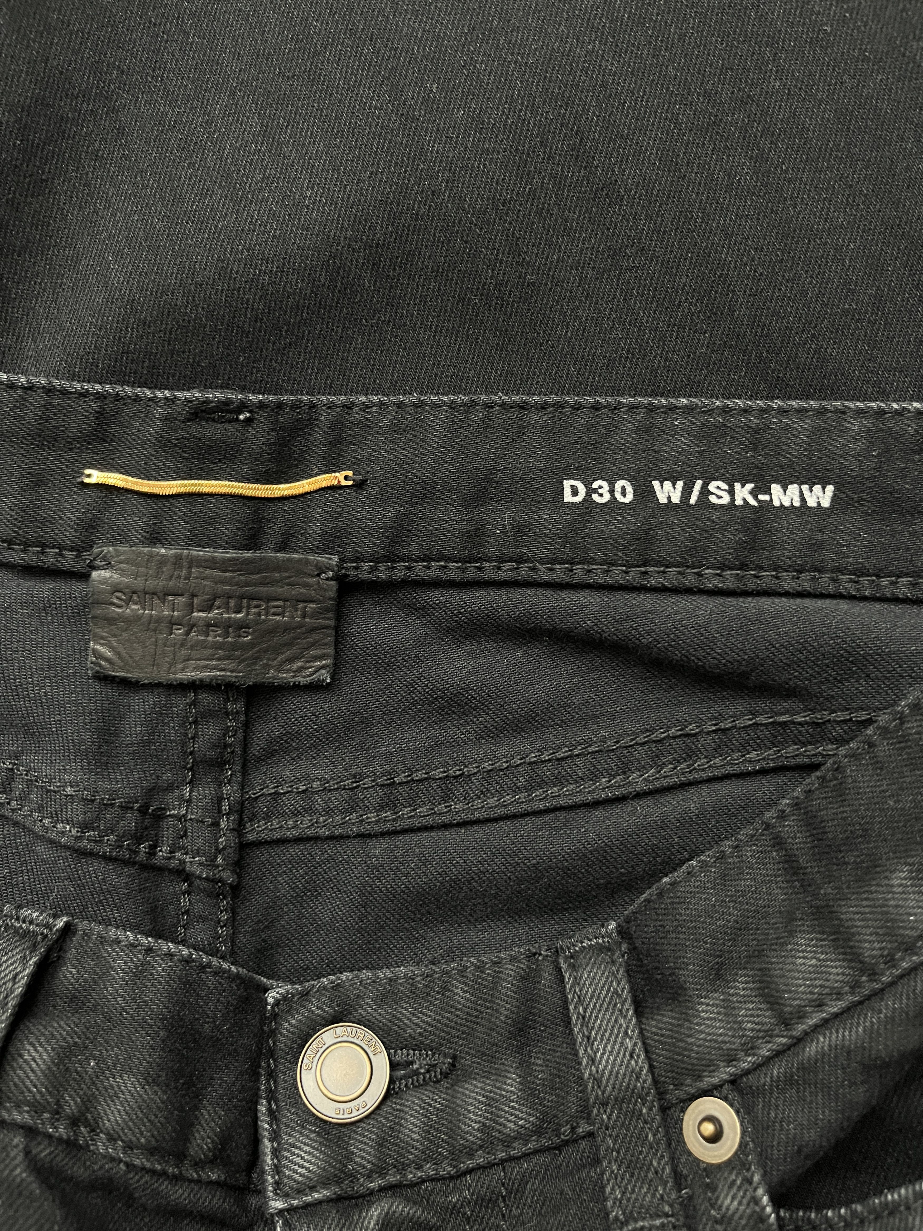 Saint Laurent Paris ⚡️QUICK SALE⚡️2019 Saint Laurent Black D30 Jeans Pants Size 26" / US 2 / IT 38 - 3 Thumbnail