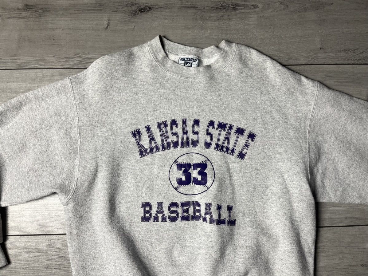 Lee Vintage Lee sweatshirt Kansas state 33 baseball size Large Size US L / EU 52-54 / 3 - 3 Thumbnail