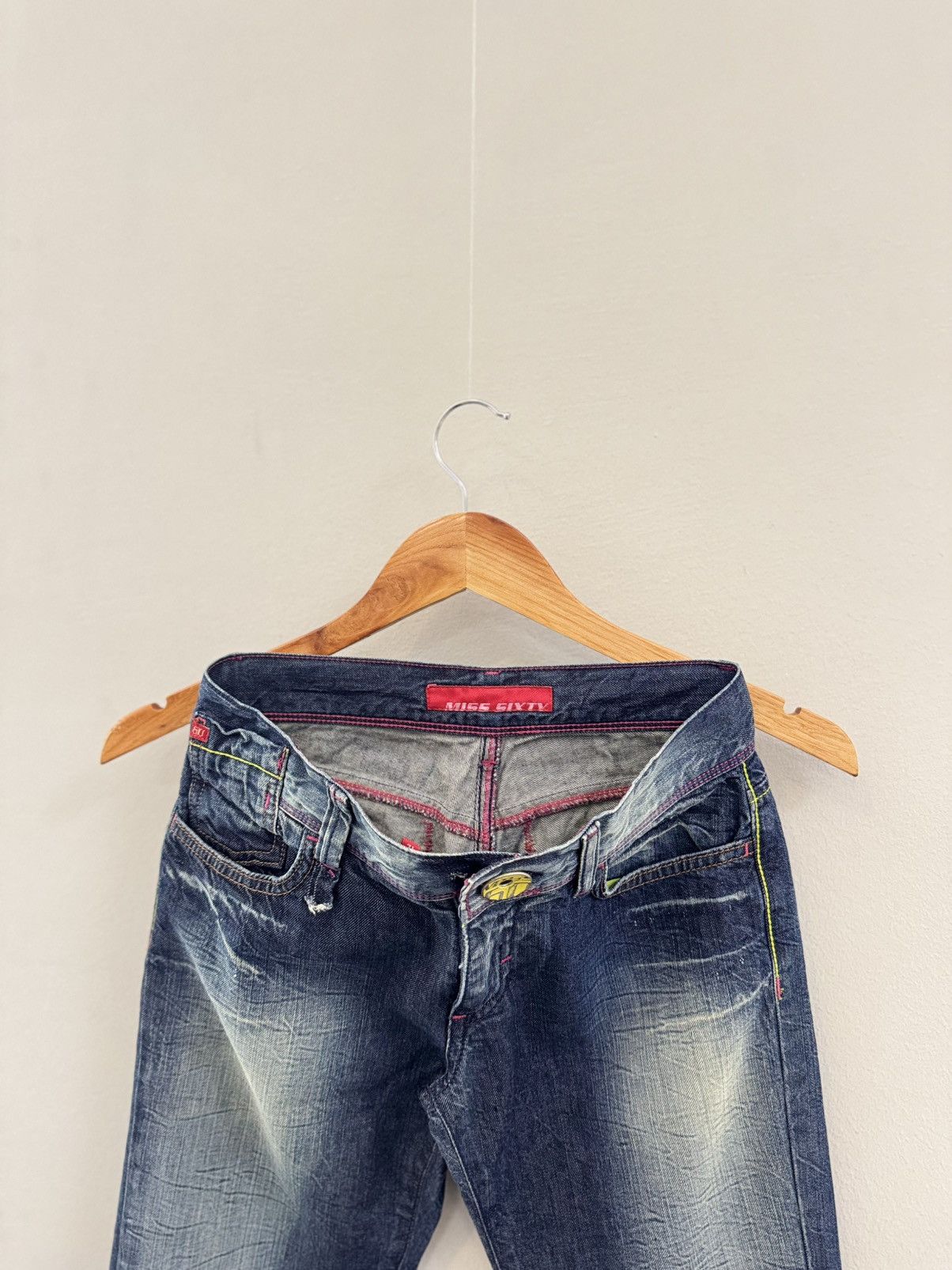 Miss Sixty Miss Sixty Flared Low-Rise Y2K 00’s Distressed BootCut Jeans Size 27" / US 4 / IT 40 - 2 Thumbnail