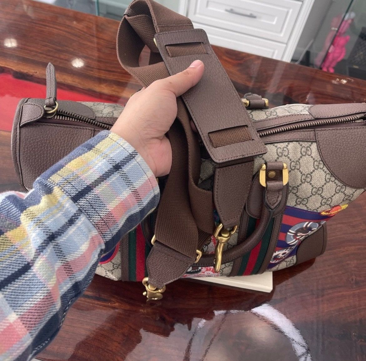 Gucci Gucci Courrier Supreme GG Duffle Bag Size ONE SIZE - 6 Thumbnail