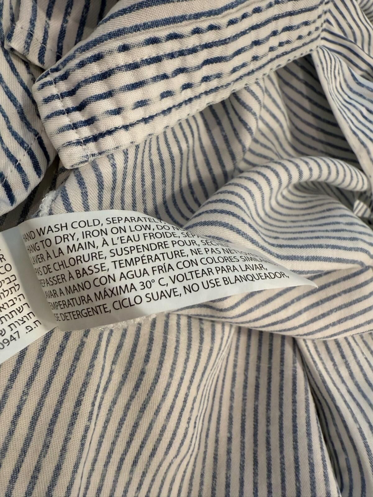 Forme D'Expression Dex blue & white stripe button up tunic top roll sleeve XS Size XS / US 0-2 / IT 36-38 - 8 Thumbnail