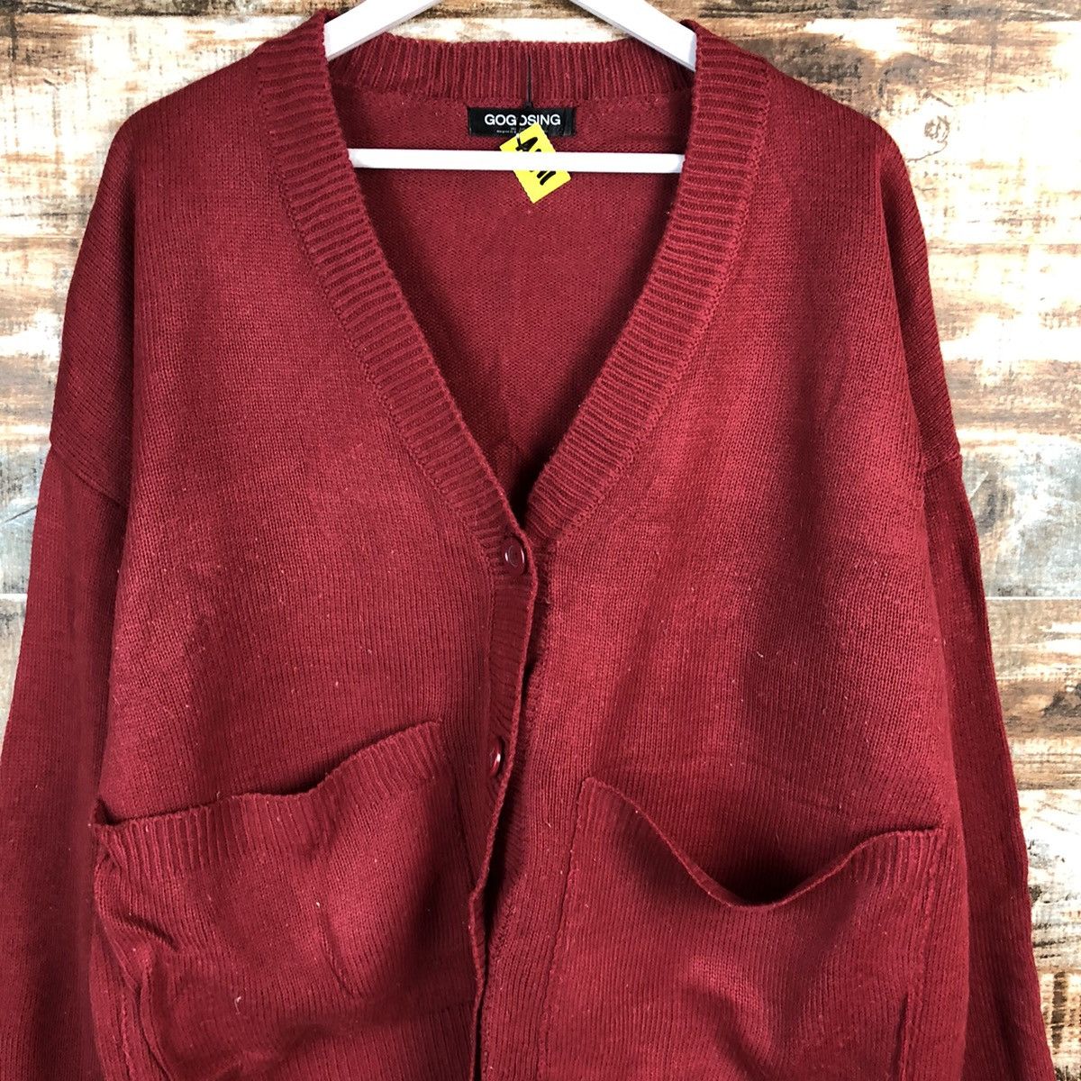 Japanese Brand GOGO Sing Red Cardigan Knitwear #A1711 Size US XL / EU 56 / 4 - 5 Thumbnail