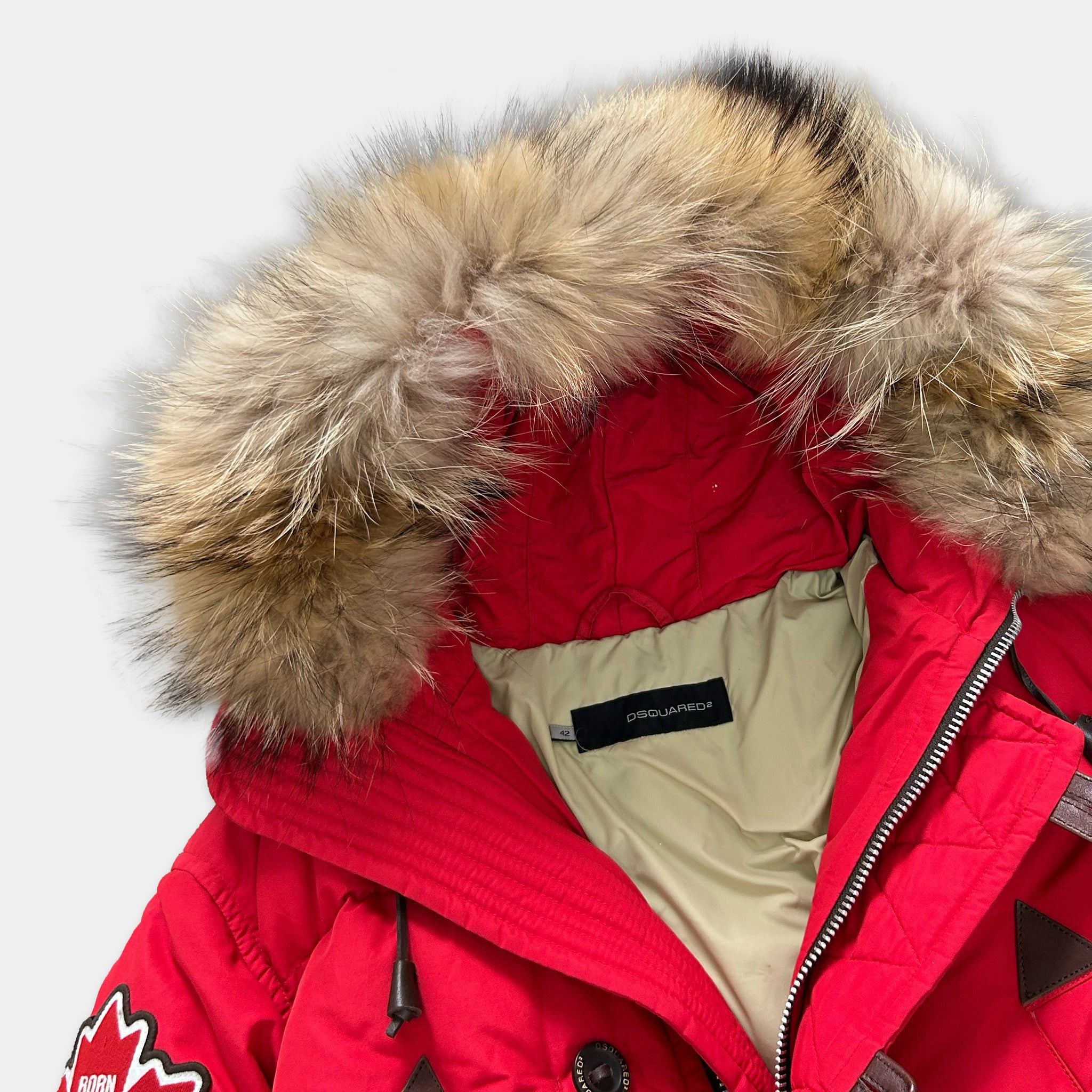 Dsquared2 Dsquared2 2000's Red Fur Bomber Jacket Size US S / EU 44-46 / 1 - 3 Thumbnail