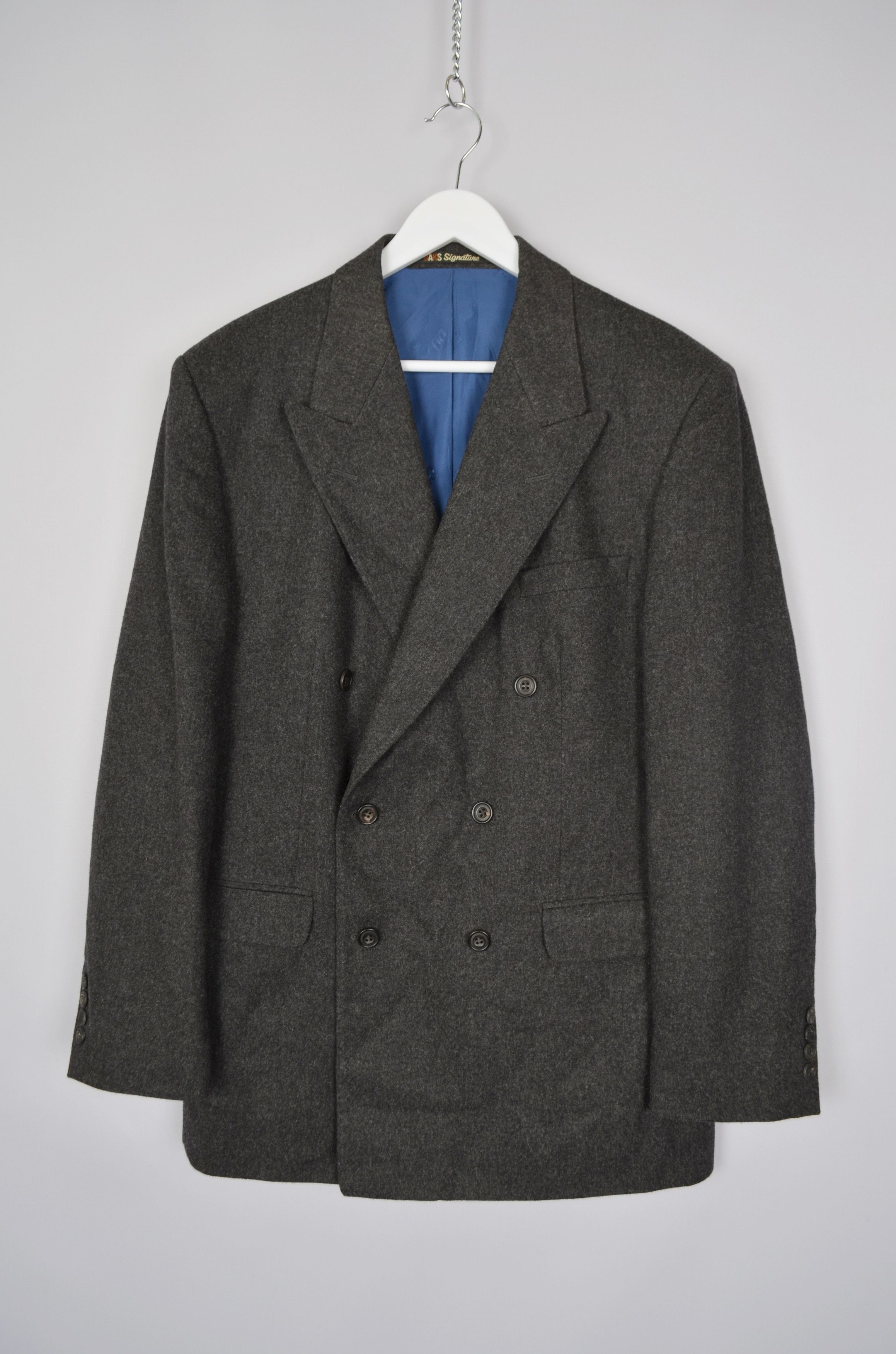 DAKS × Designer DAKS London Vintage Wool Dobuel Breasted Jacket US40/EU50 Size 40R - 1 Thumbnail