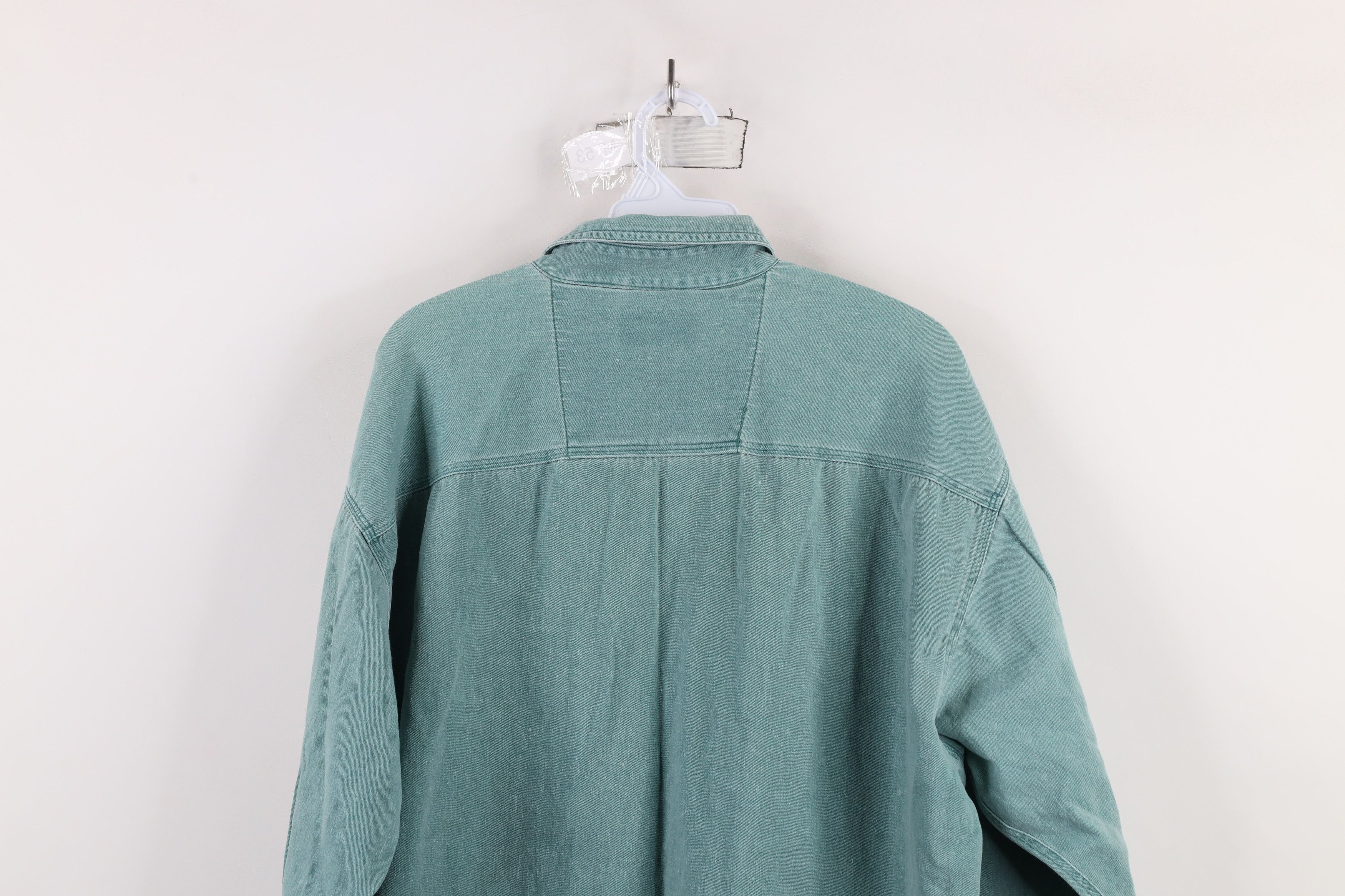 Vintage Vintage 90s Streetwear Denim Jean Button Down Shirt Size US L / EU 52-54 / 3 - 12 Thumbnail