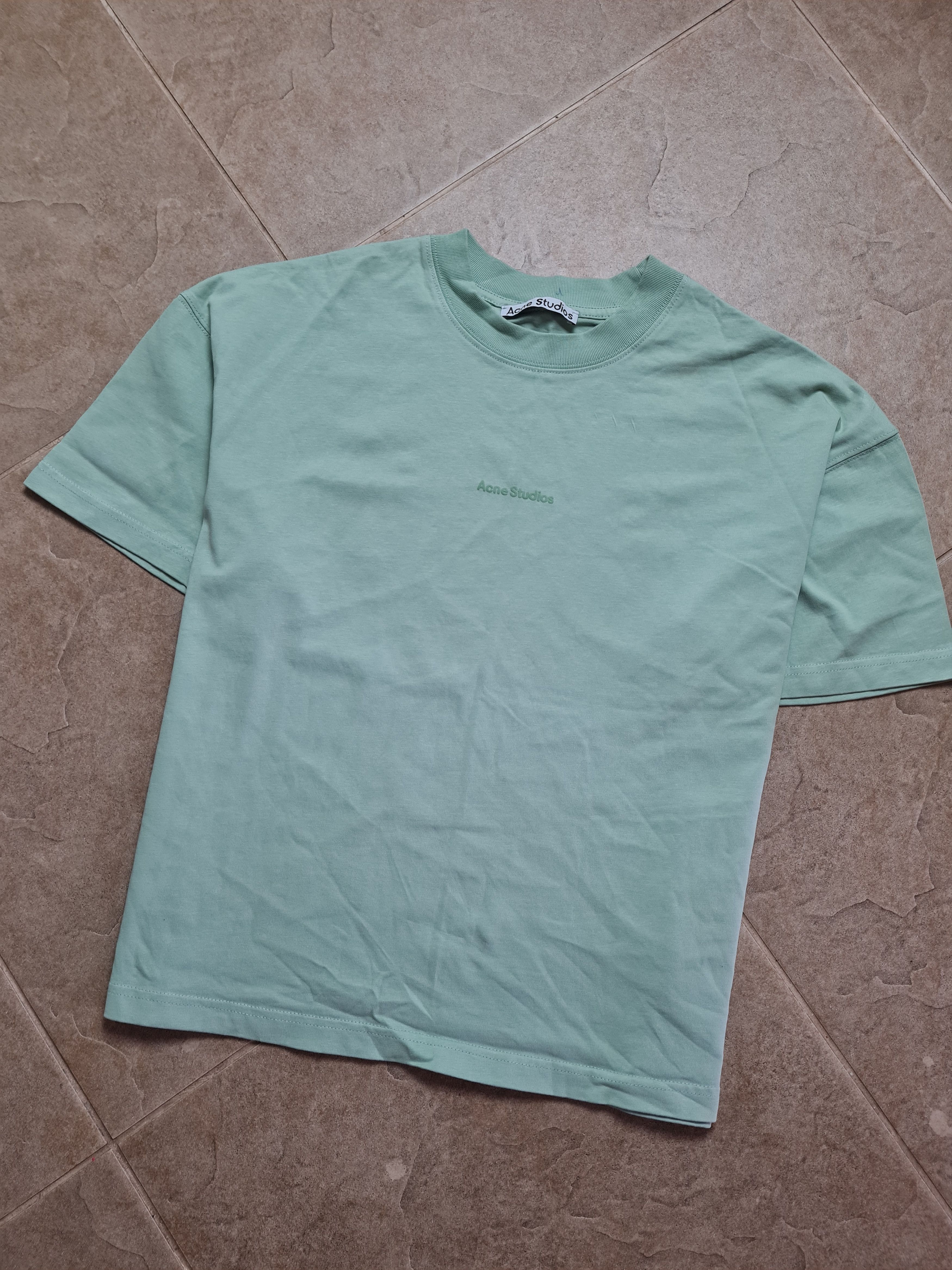 Acne Studios Acne Studios Logo T-shirt Oversized Jersey Green Size S Size S / US 4 / IT 40 - 13 Thumbnail