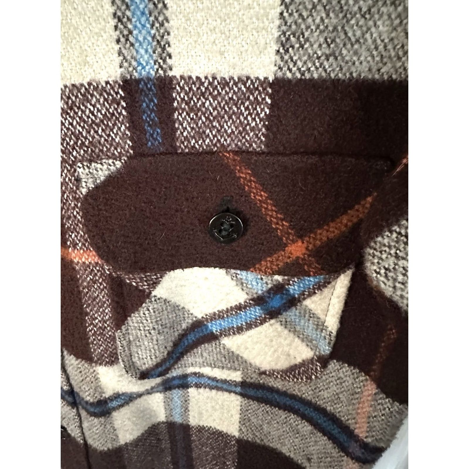 JCPenney VINTAGE JCPenney Shirt Mens Sz Small 70s Brown Wool Plaid Board Grunge Outdoor Size US S / EU 44-46 / 1 - 2 Thumbnail
