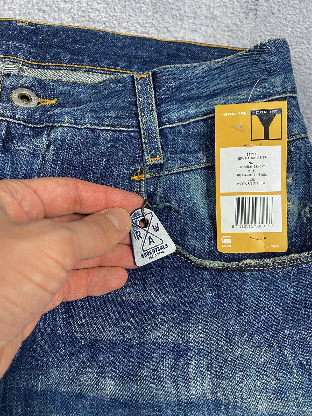 G-Star G-Star Raw Selvedge New Radar RE TP Tapered Fit Denim Jeans Size US 32 / EU 48 - 4 Thumbnail