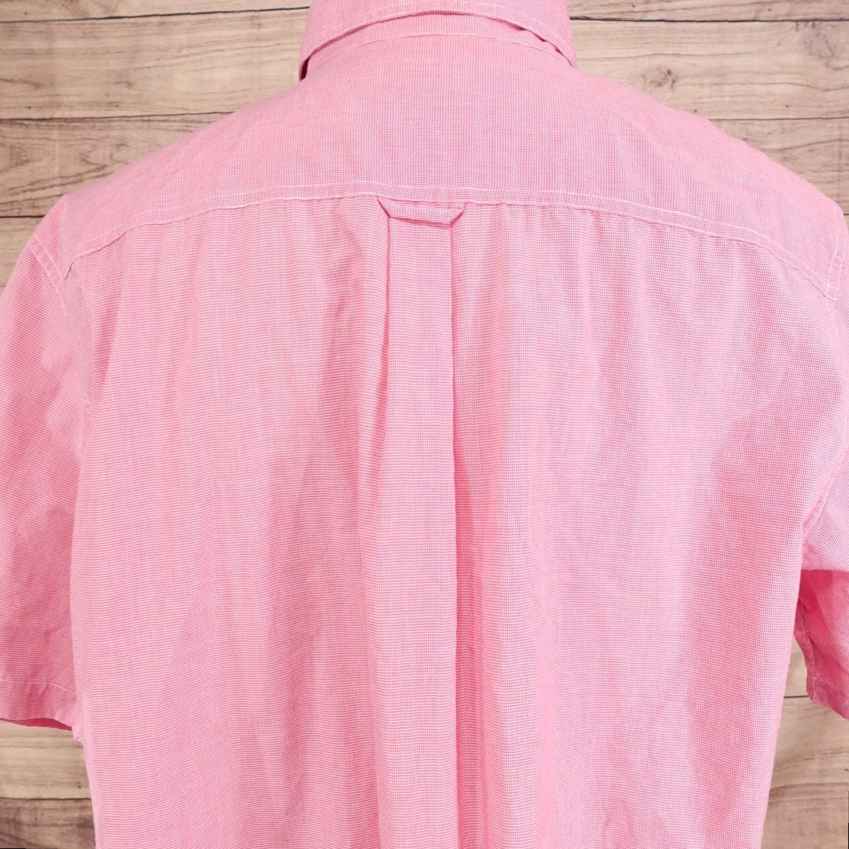 Chaps Chaps Shirt Mens XL Pink Check Short Sleeve Button Front Easy Care Casual Size US XL / EU 56 / 4 - 5 Thumbnail