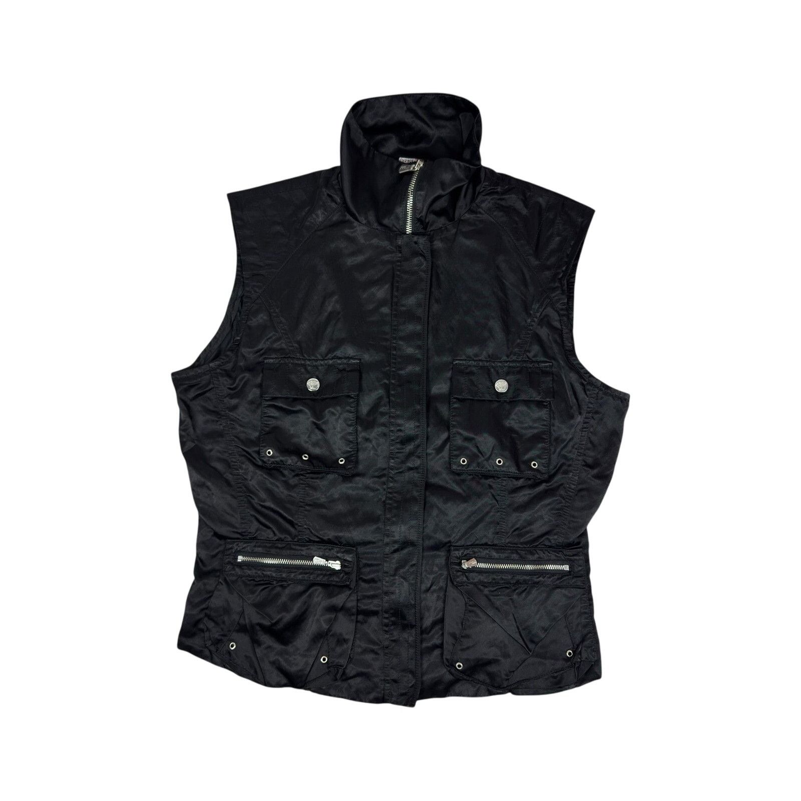 Versace Versace Sport Womens Black Full Zip Gilet Utility Vest Size S / US 4 / IT 40 - 1 Thumbnail