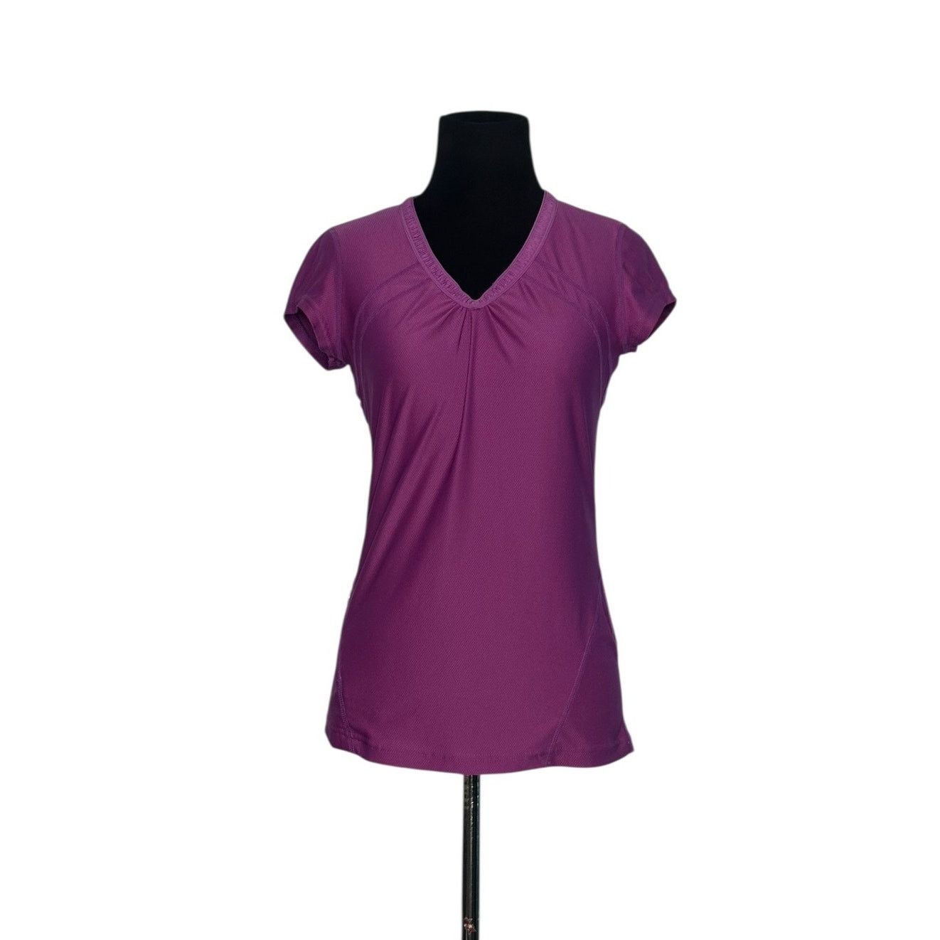 Athleta Athleta pink purple short sleeves fitted top size XS Size XS / US 0-2 / IT 36-38 - 1 Thumbnail