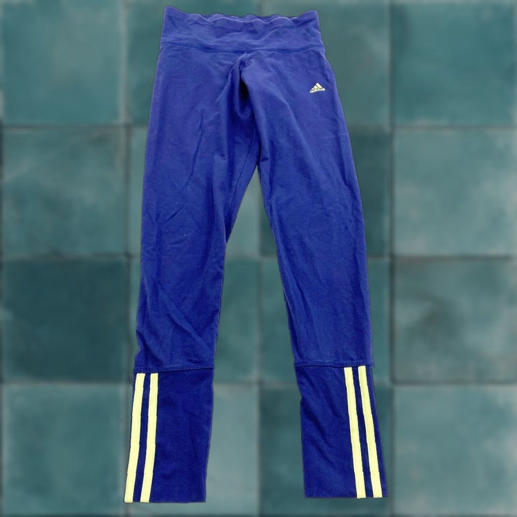 Adidas Adidas Compression Leggings Womens S Blue Running Gym & Training Yoga | adidas Originals | Regular Size S Womens Blue Size 28" / US 6 / IT 42 - 1 Thumbnail