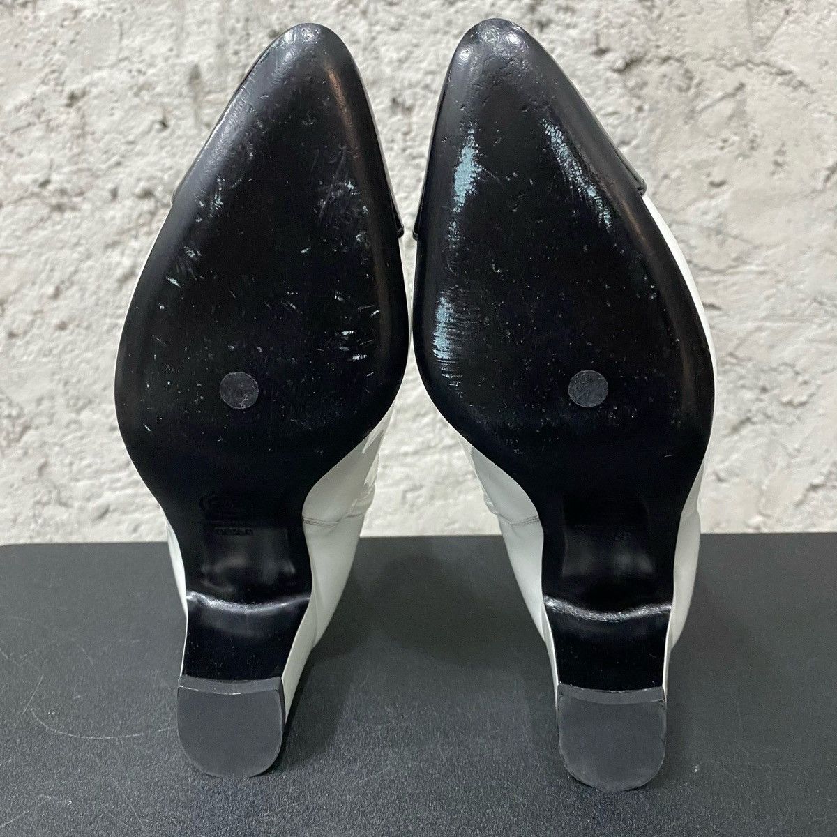 Chanel Chanel white and black patent leather boots Size US 6.5 / IT 36.5 - 8 Thumbnail