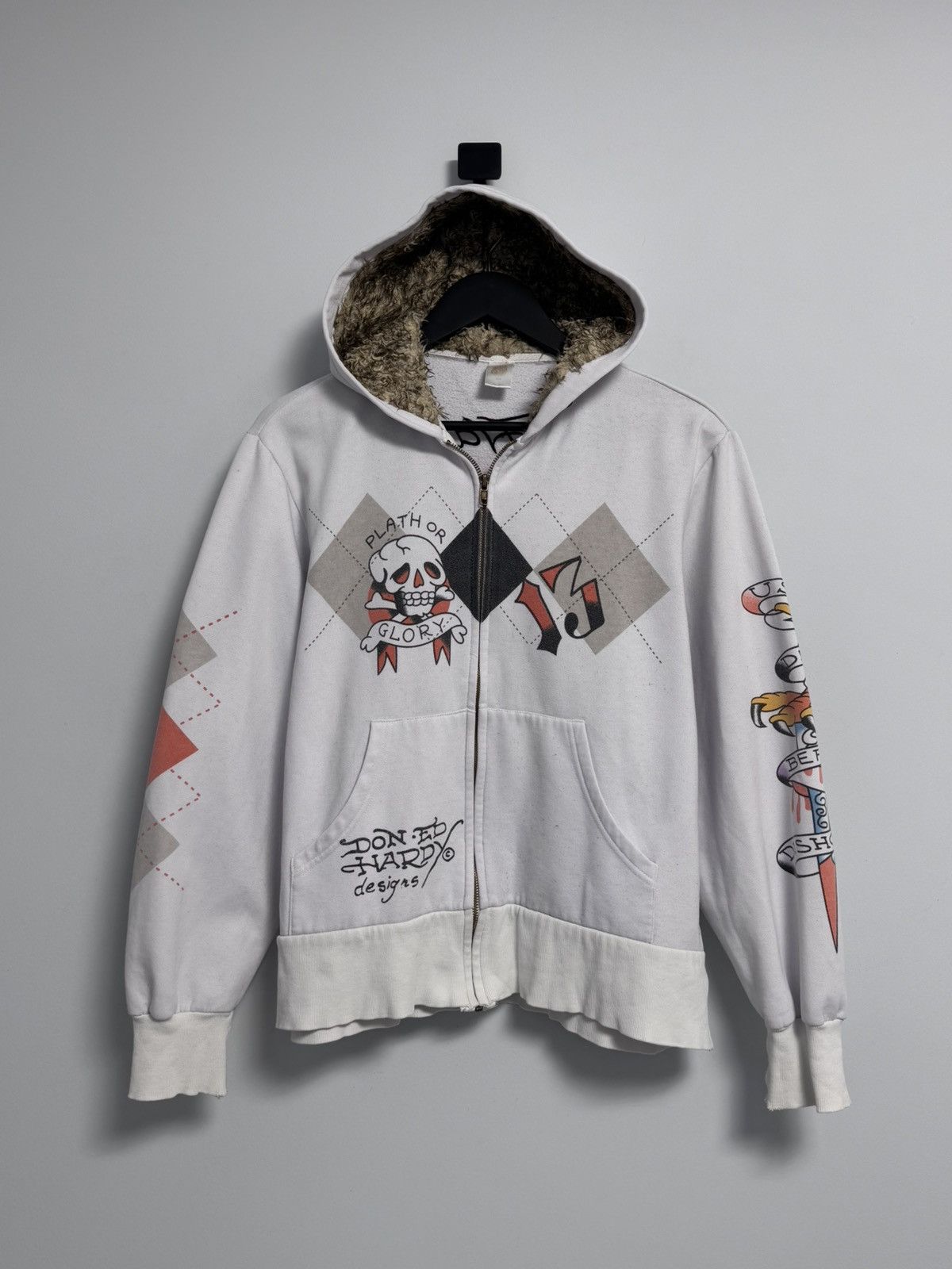 Ed Hardy × Vintage Ed Hardy Vintage Zip Hoodie Y2K style Size M / US 6-8 / IT 42-44 - 6 Thumbnail