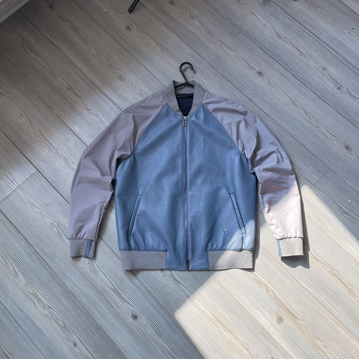Emporio Armani Emporio Armani Leather + Nylon Bomber Jacket Size US L / EU 52-54 / 3 - 1 Thumbnail