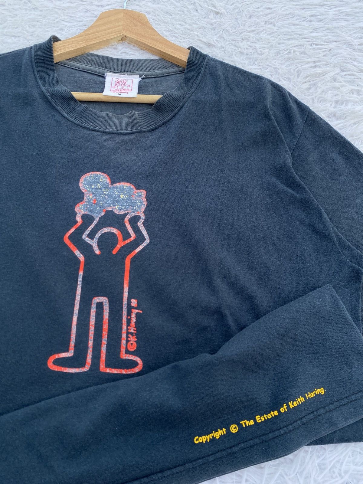Keith Haring Rare Vintage 90s Keith Haring Pop Art Graphic Tshirt Size US M / EU 48-50 / 2 - 9 Thumbnail