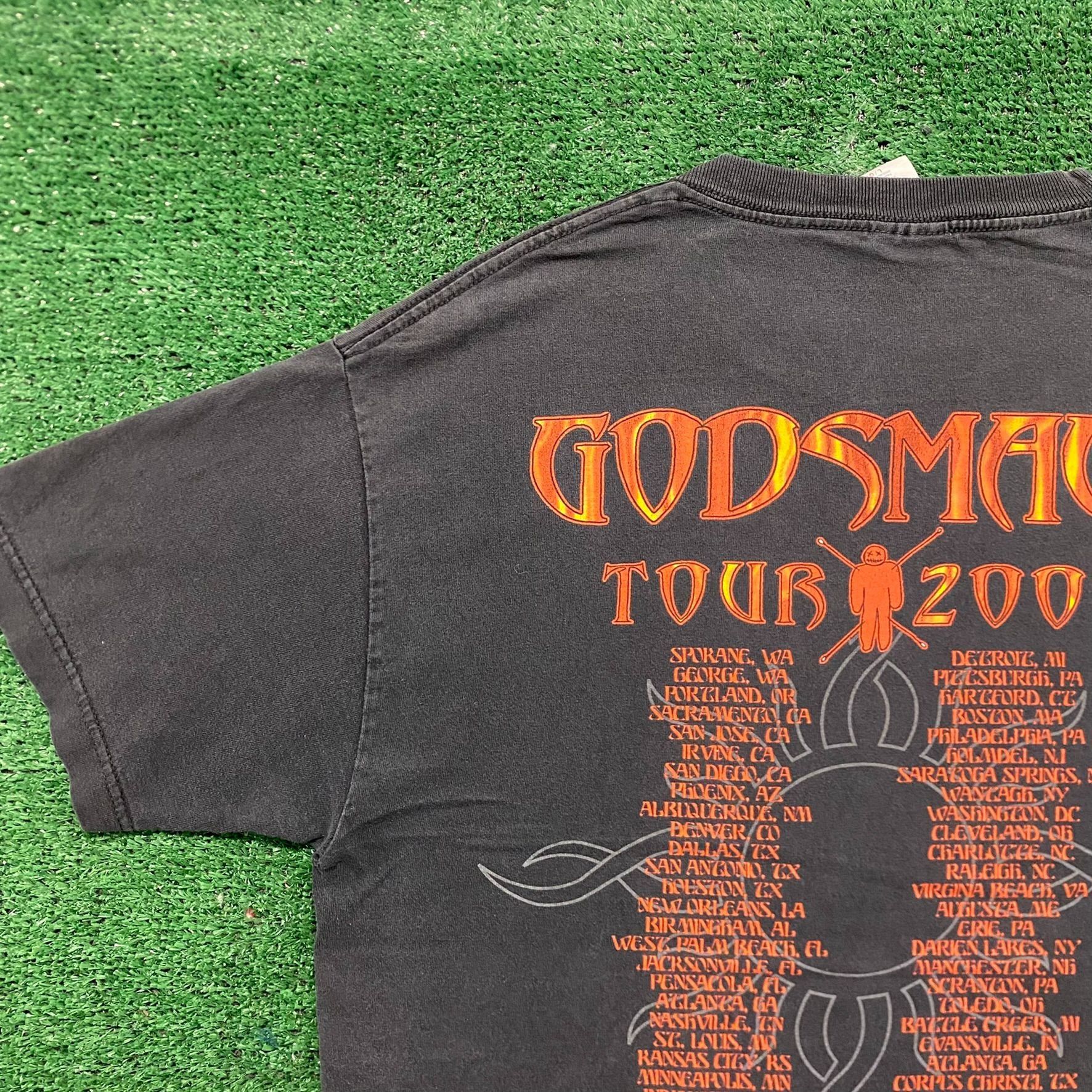 Vintage Y2K Essential Sun Faded Godsmack Metal Band T-Shirt