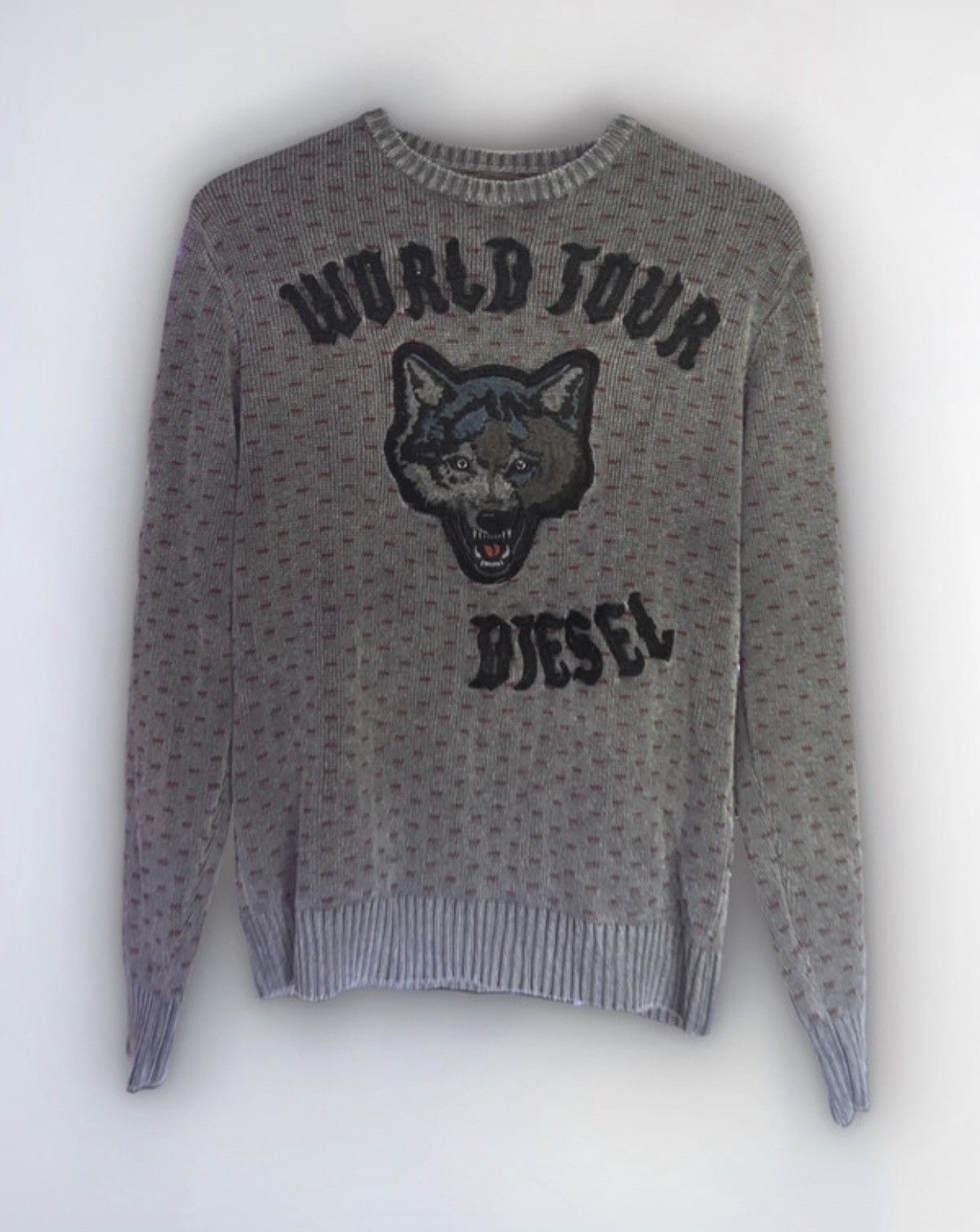 Diesel × Vintage Vintage Diesel Big Center Logo Avant Garde Boxy Sweater Size US S / EU 44-46 / 1 - 1 Thumbnail