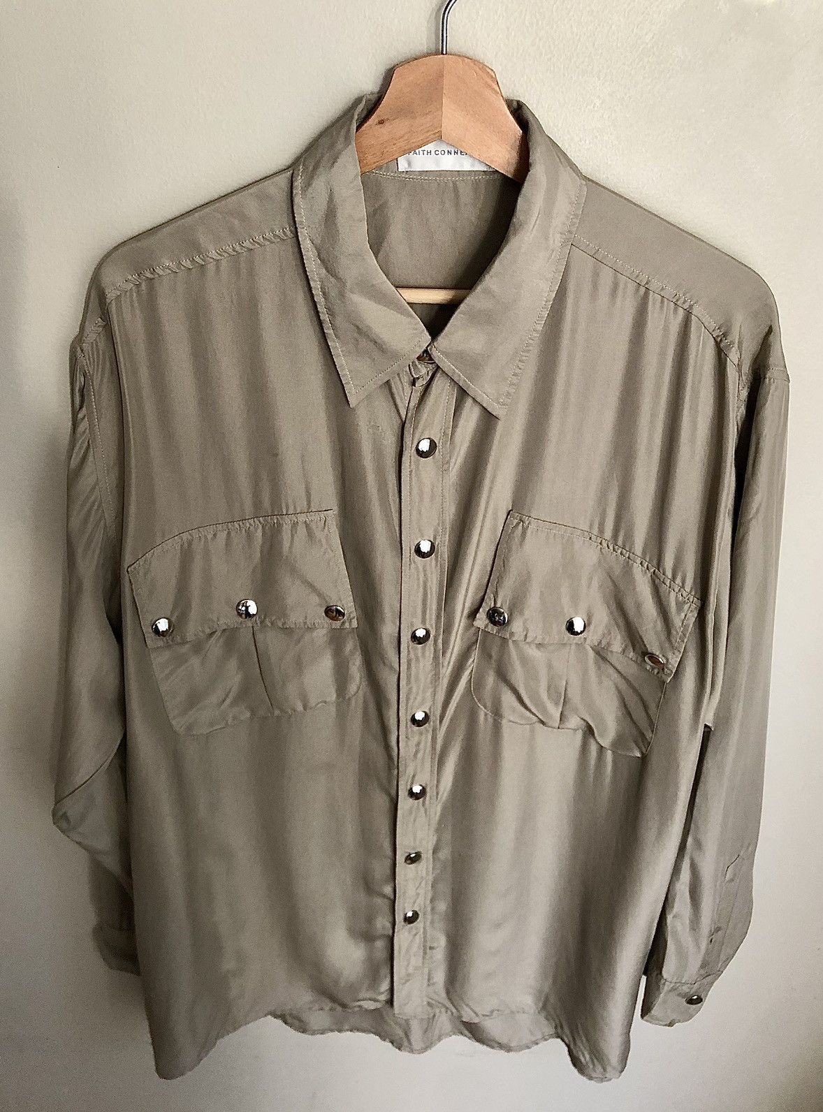 Faith Connexion Faith Connexion Silk Military Snap Button Shirt Size US S / EU 44-46 / 1 - 6 Thumbnail