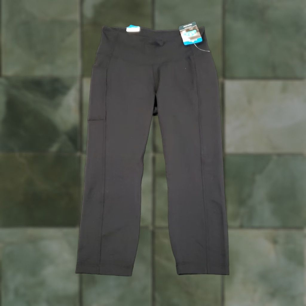 Vintage Columbia Leggings Womens Capri Capris Black Performance Fit Stretch Comfort Size 32" / US 10 / IT 46 - 1 Thumbnail