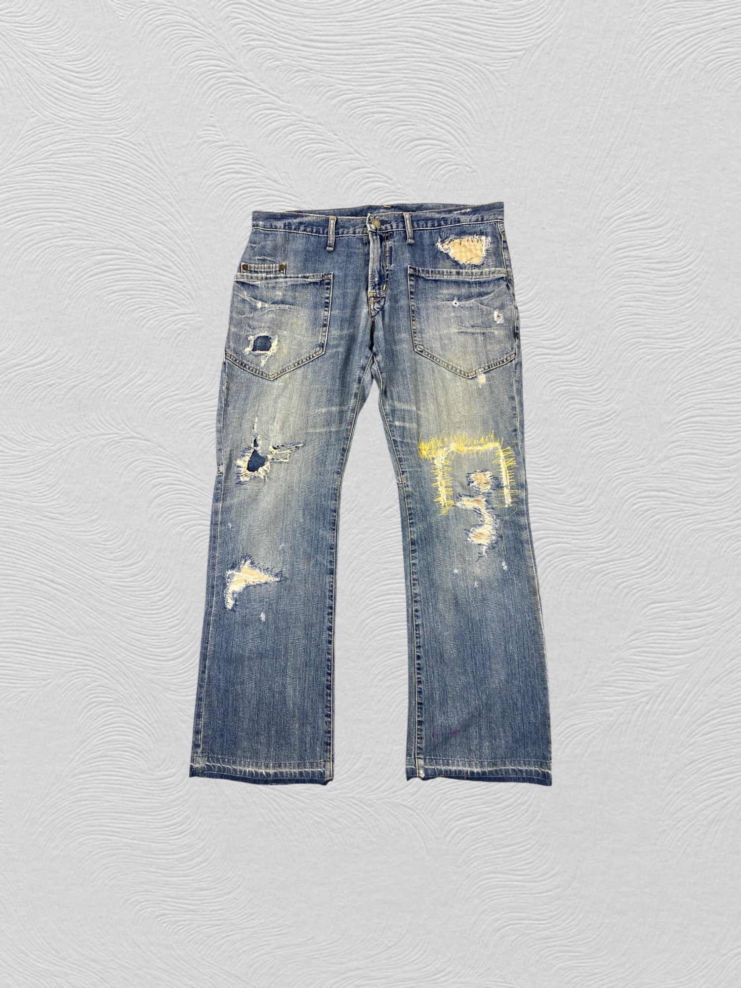 Vintage Blue Way Flare kapital style 36x31.5 Denim- JN3628
