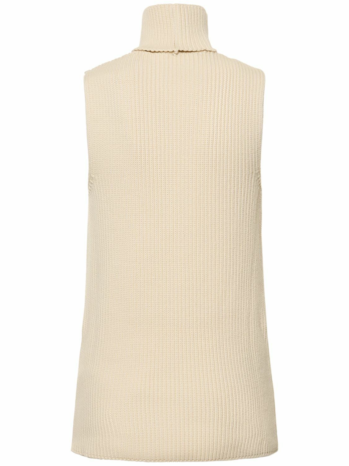 Jil Sander o1y1025 Turtleneck Blouse in Cream Size M / US 6-8 / IT 42-44 - 2 Thumbnail