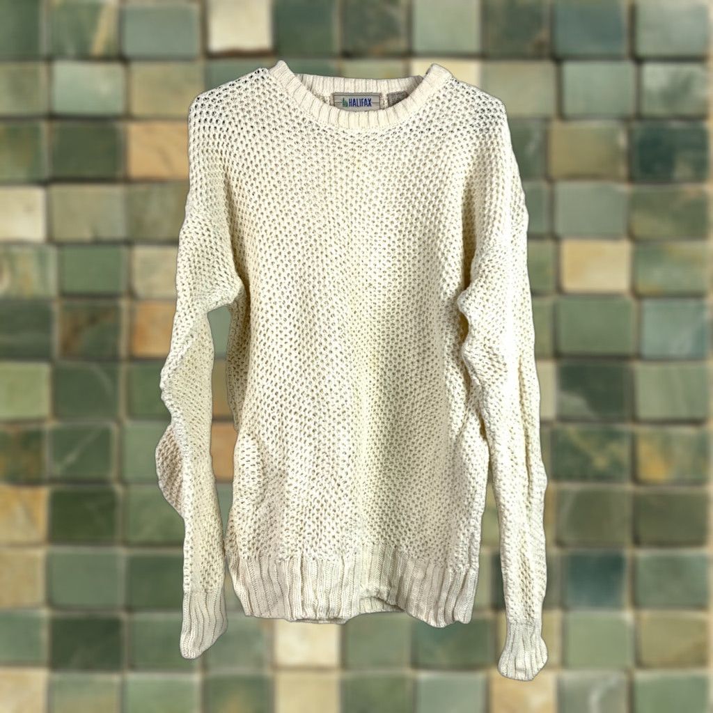 Vintage VINTAGE Halifax Outfitters Cream Open Weave Sweater Womens XL Size XL / US 12-14 / IT 48-50 - 1 Thumbnail
