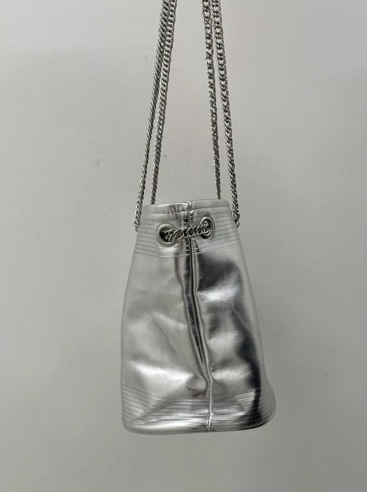 Jean Paul Gaultier jean paul gaultier silver bucket bag PU metallic handbag Size ONE SIZE - 3 Thumbnail