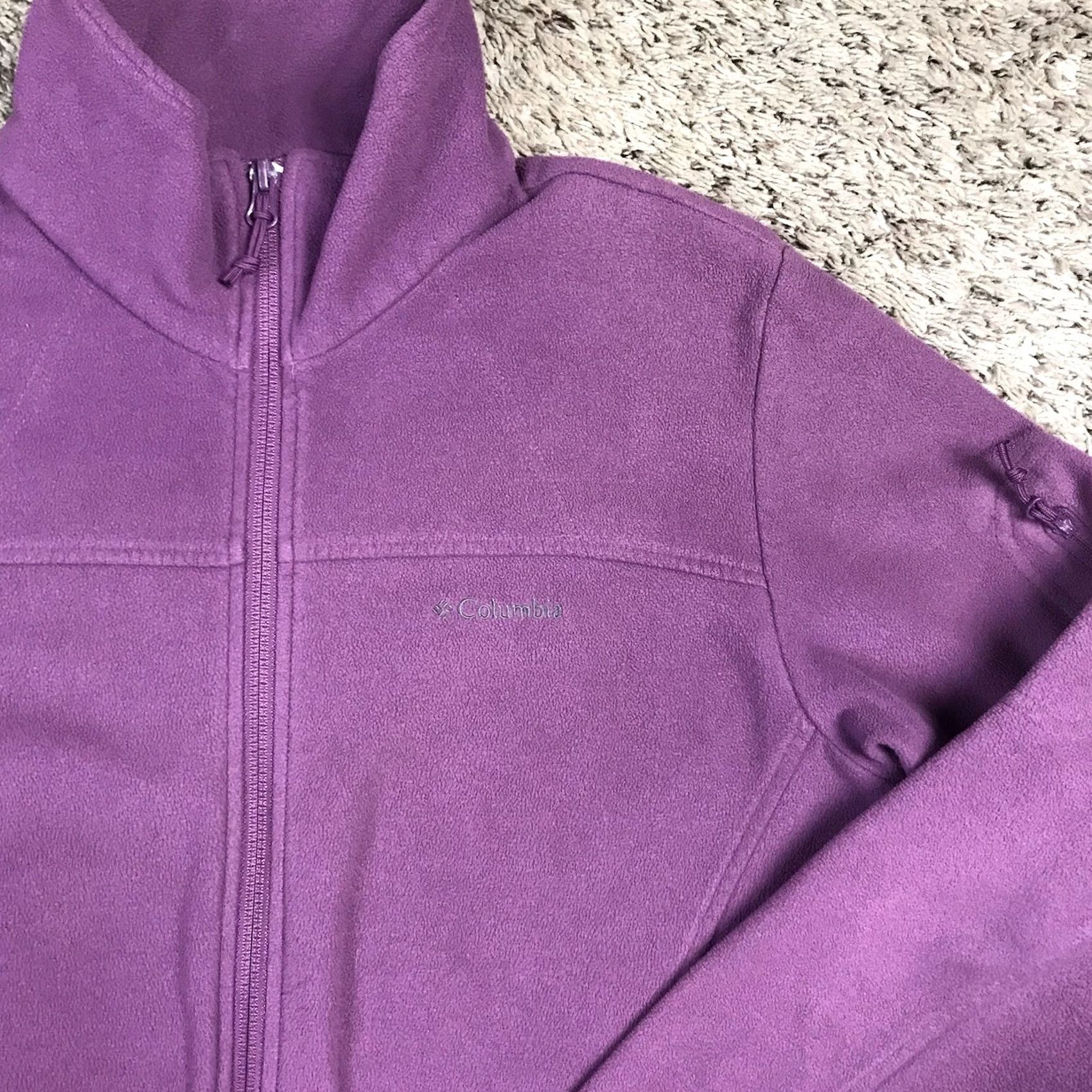 Vintage Columbia Sportswear Womens Purple Fleece Jacket Large Full Zip Embroidered Logo Size L / US 10 / IT 46 - 4 Thumbnail