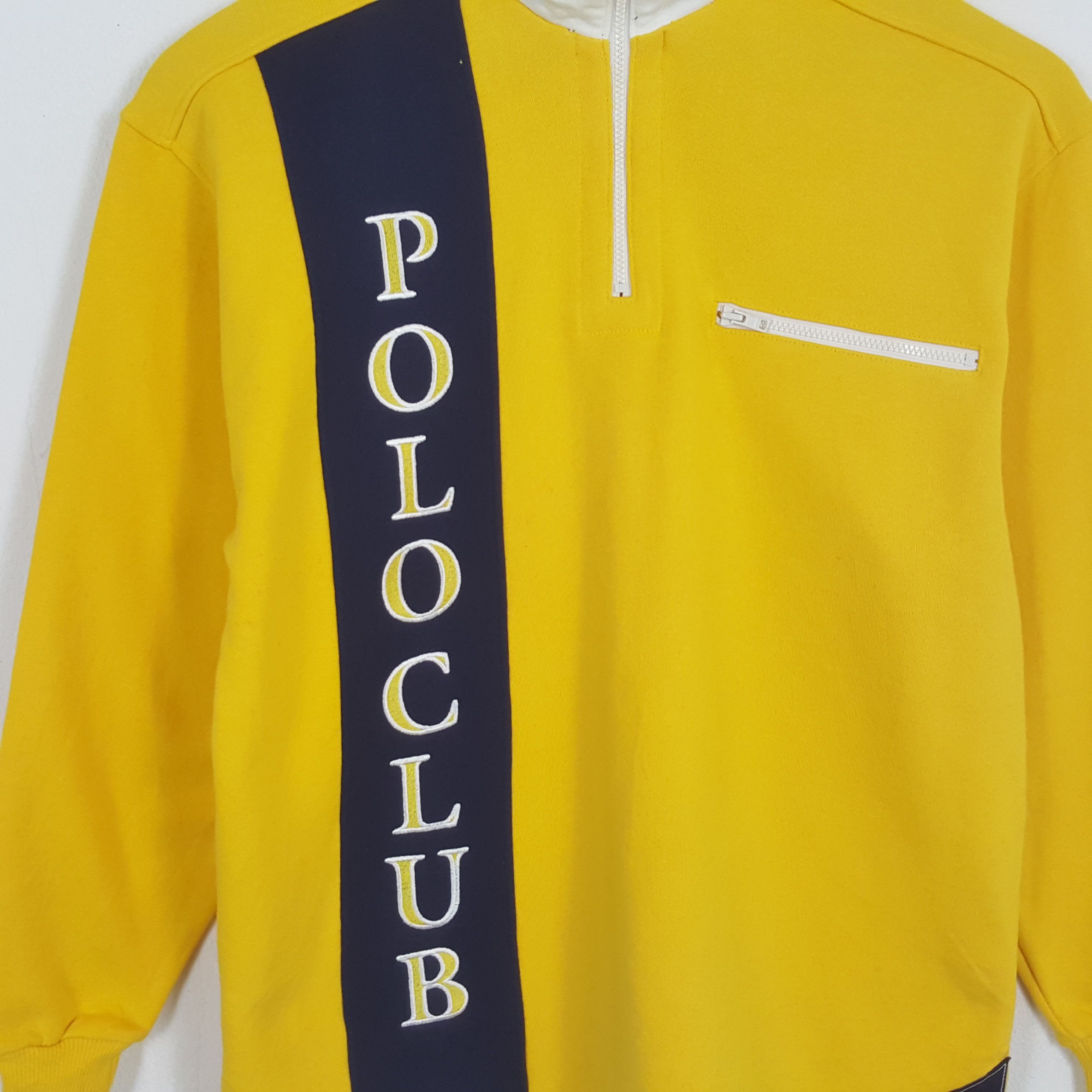 Beverly Hills Polo Club × Polo Ralph Lauren × Vintage POLO CLUB Spellout Design Half Zipper Sweatshirt Size US M / EU 48-50 / 2 - 2 Thumbnail