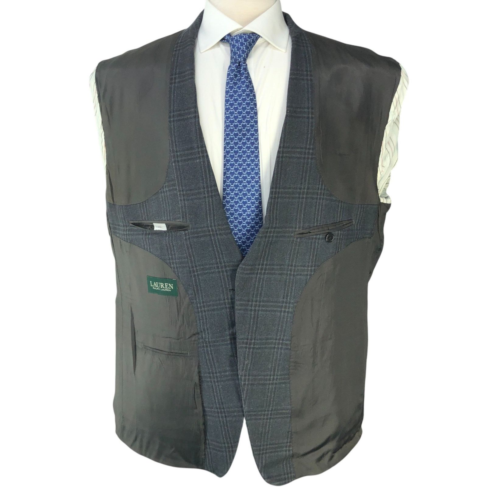 Lauren Ralph Lauren Ralph Lauren LRL 46R Sport Coat Jacket Silk Wool Windowpane Size 46R - 14 Thumbnail