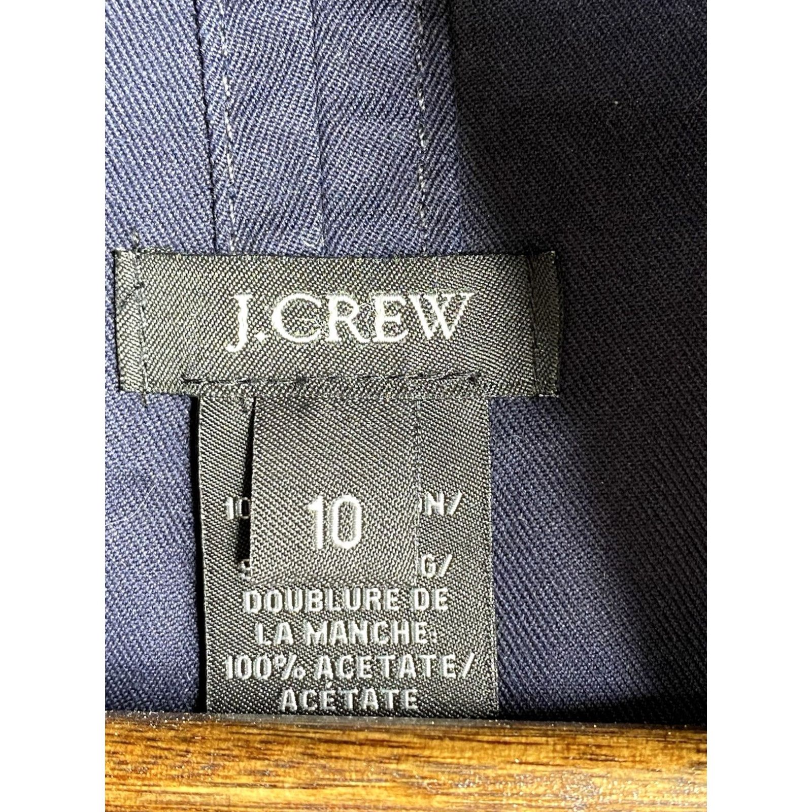 J.Crew J.CREW Trench Coat Womens Size 10 Navy Blue Hooded Zip Mid-Length Cotton Coat Womens Size 10 Navy Blue Hooded Zip Mid-Length Cotton Size L / US 10 / IT 46 - 4 Thumbnail