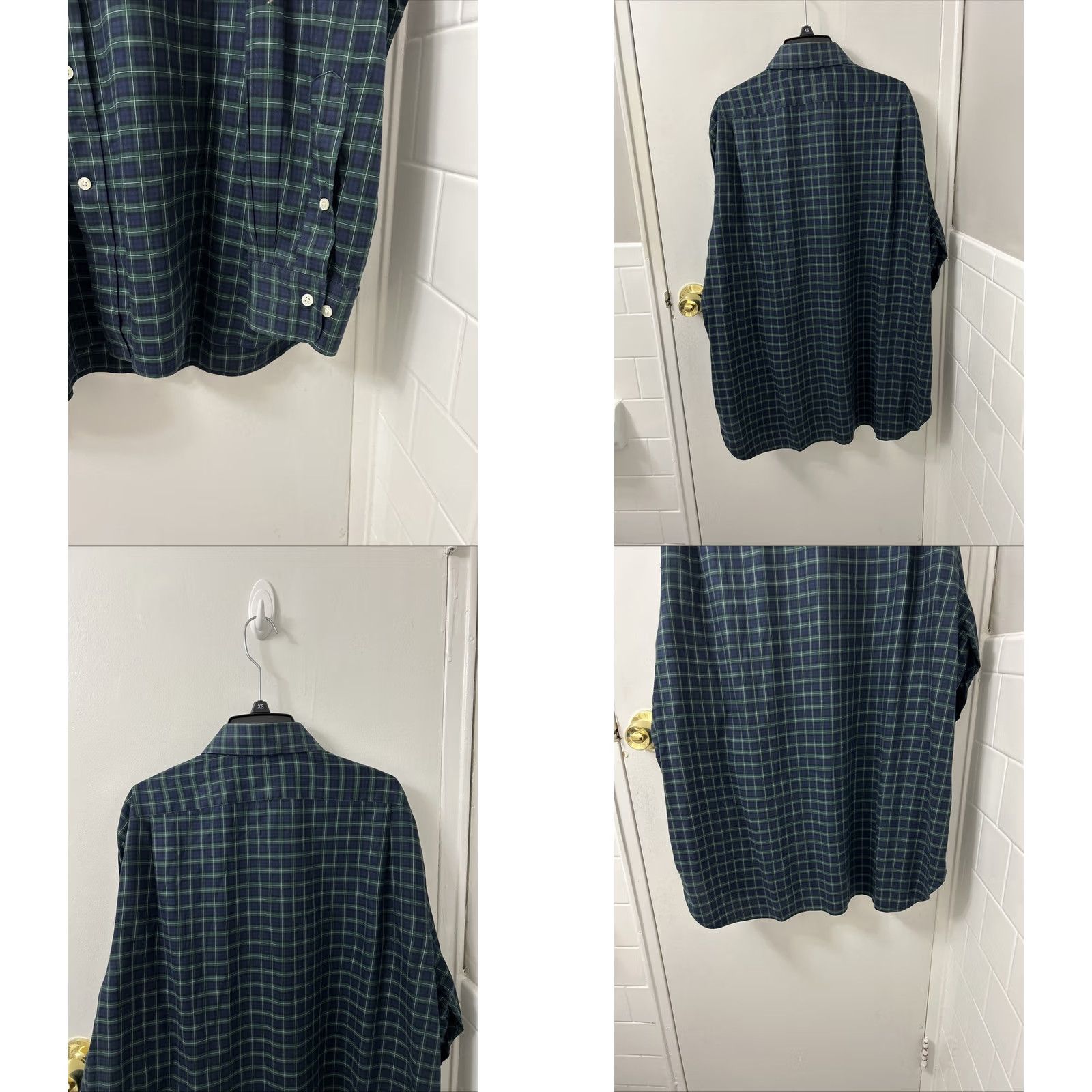 Polo Ralph Lauren Polo Ralph Lauren Stretch Twill Shirt Mens 17 34-35 Blue Plaid Button Up Check Embroidered Collar Down Cotton Twill Size US XL / EU 56 / 4 - 8 Thumbnail