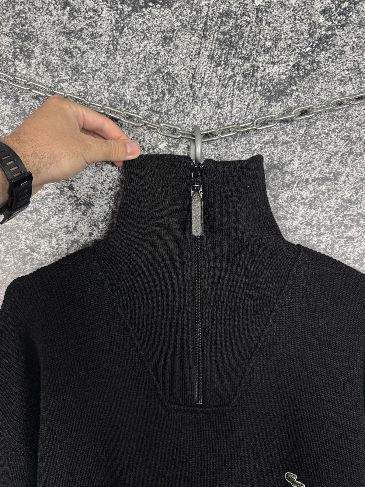 Lacoste Lacoste 1/4 Zip Wool Sweater Boack Jumper Luxury Size 8 XXL Size US XXL / EU 58 / 5 - 7 Thumbnail