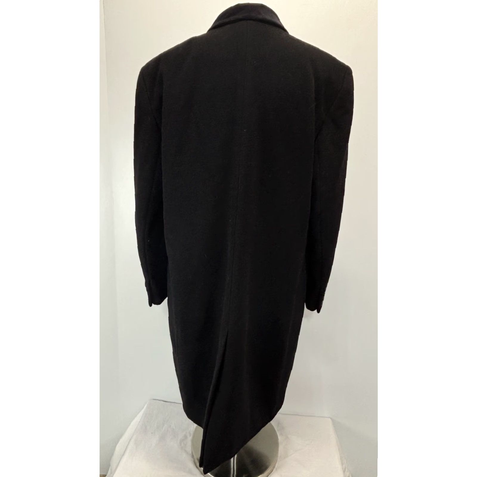 Ralph Lauren VINTAGE Lauren Ralph Lauren Coat Wool 100% Mid-Length 14W Plus Women Black Long Sleeve Button Moth-Damage Read Size XL / US 12-14 / IT 48-50 - 3 Thumbnail