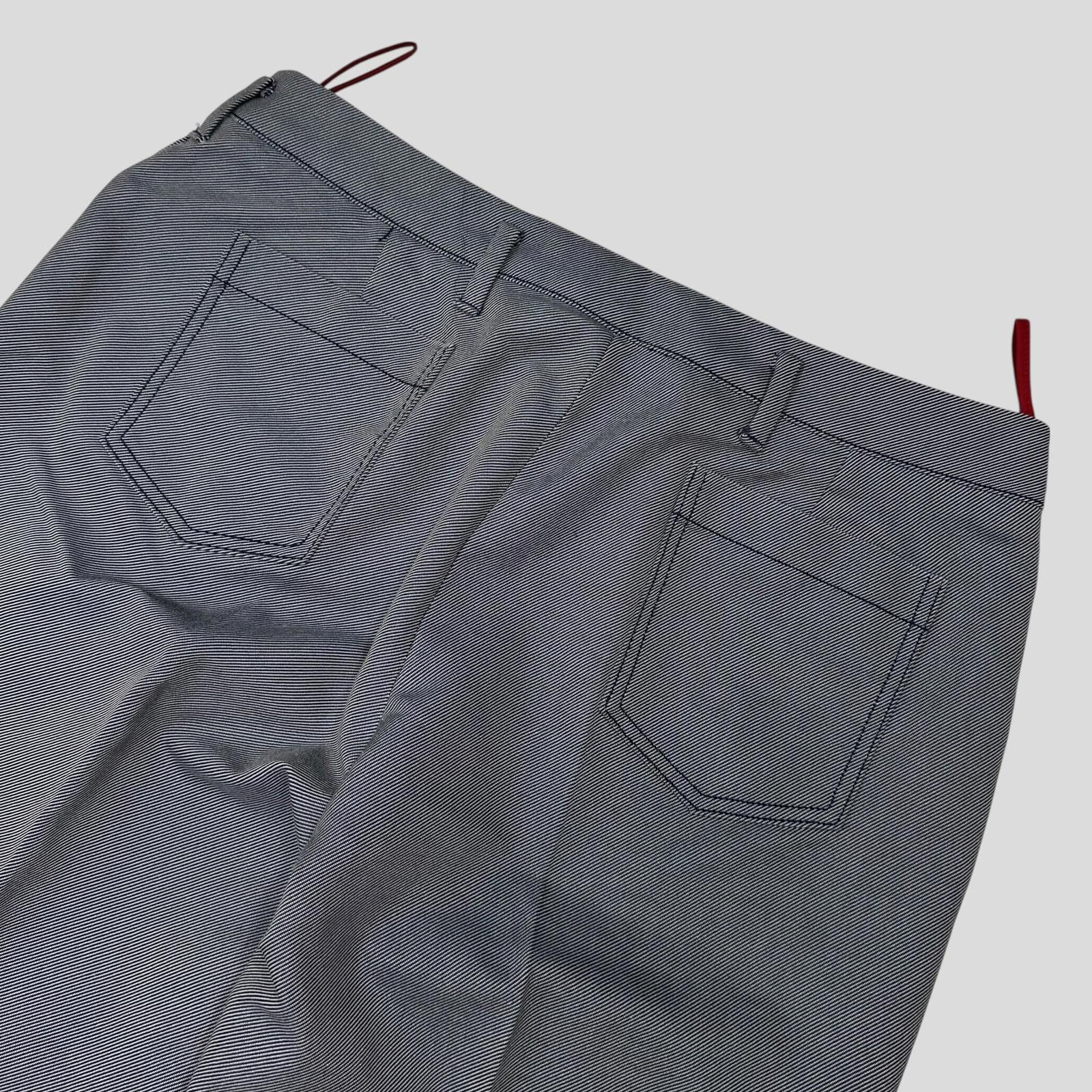 Prada Prada Sport AW00 Textured Two-Tone Pleated Trousers - IT42 Size 28" / US 6 / IT 42 - 6 Thumbnail