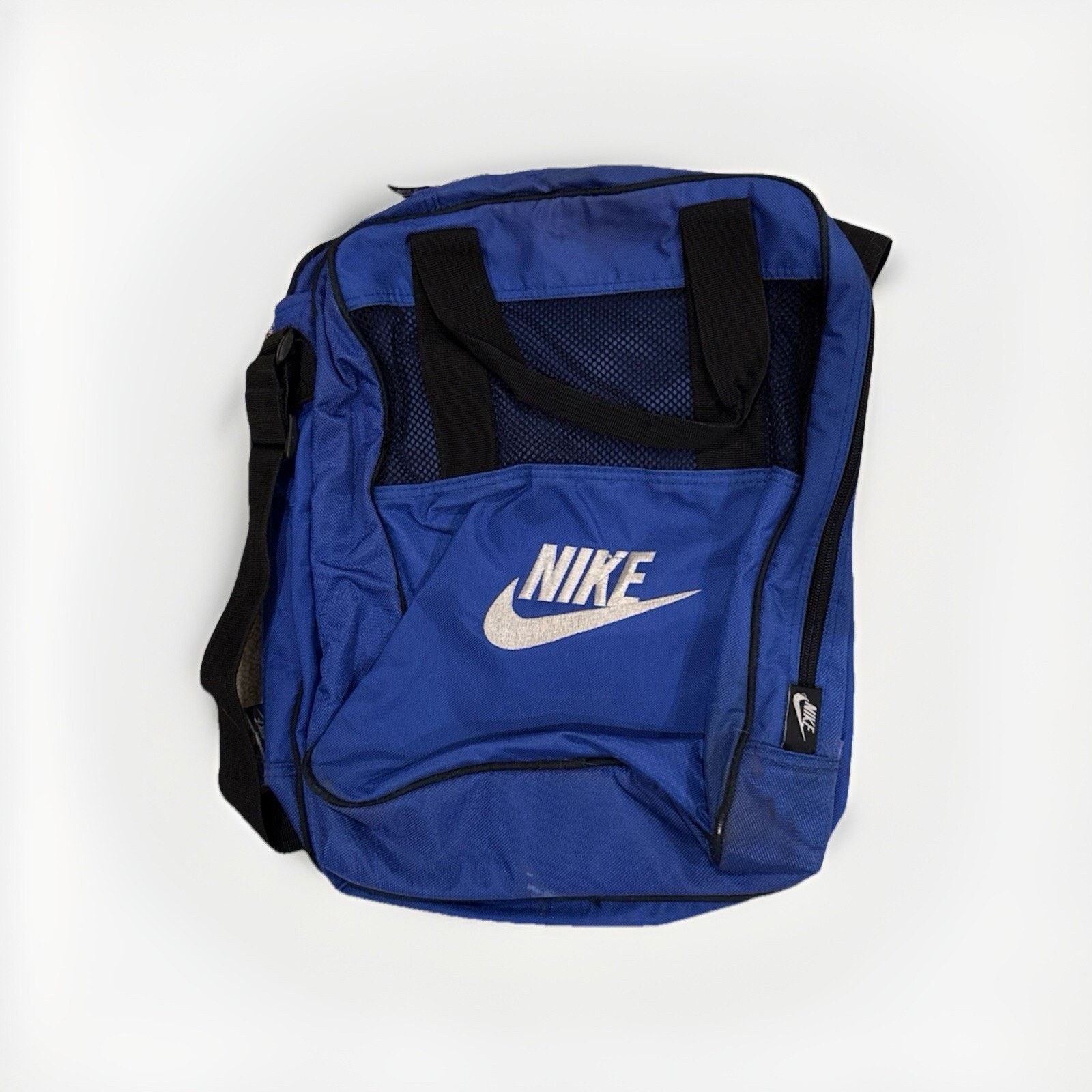 Nike Blue Messenger Tote Sling Bag Embroidered Vintage 90S, Men's