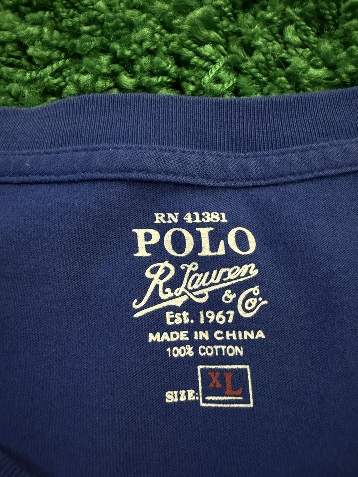 Polo Ralph Lauren Polo Ralph Lauren Blue Pocket Classic Retro Logo Tee XL Size US XL / EU 56 / 4 - 4 Thumbnail