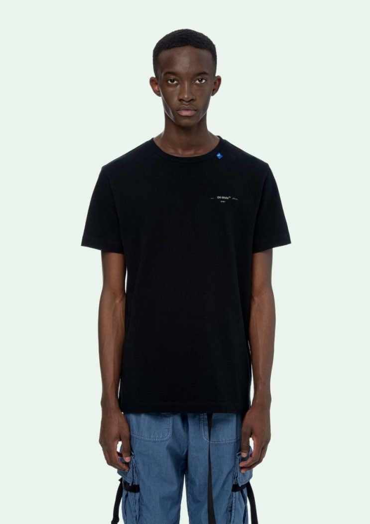 Off-White Black Unfinished Silver Arrows Logo T-Shirt Size US XS / EU 42 / 0 - 3 Thumbnail