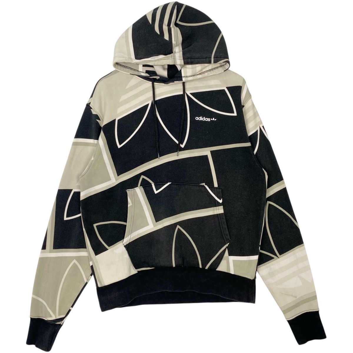 Vintage Vintage Adidas Hoodie Sweater All Over Print Big Logo Size M Size US M / EU 48-50 / 2 - 1 Thumbnail