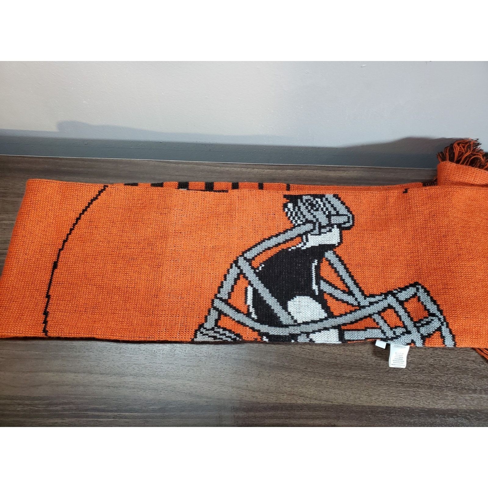 NFL Cleveland Browns Knit Long Scarf NFL Football Orange Brown Size ONE SIZE - 7 Thumbnail